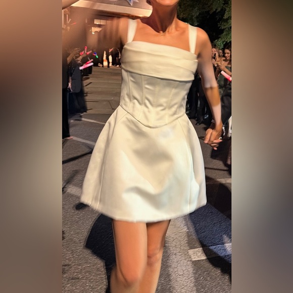 Meshki Isabel Satin Corset Mini Dress - White - Picture 6 of 6